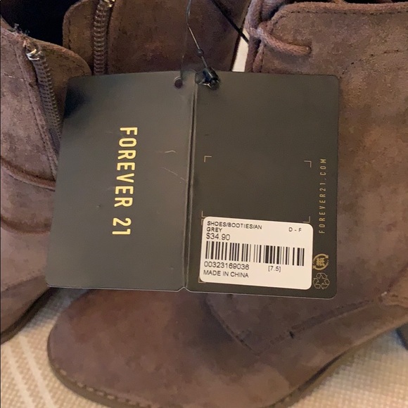 Suede zip/tie up midi ankle boots - Picture 3 of 3